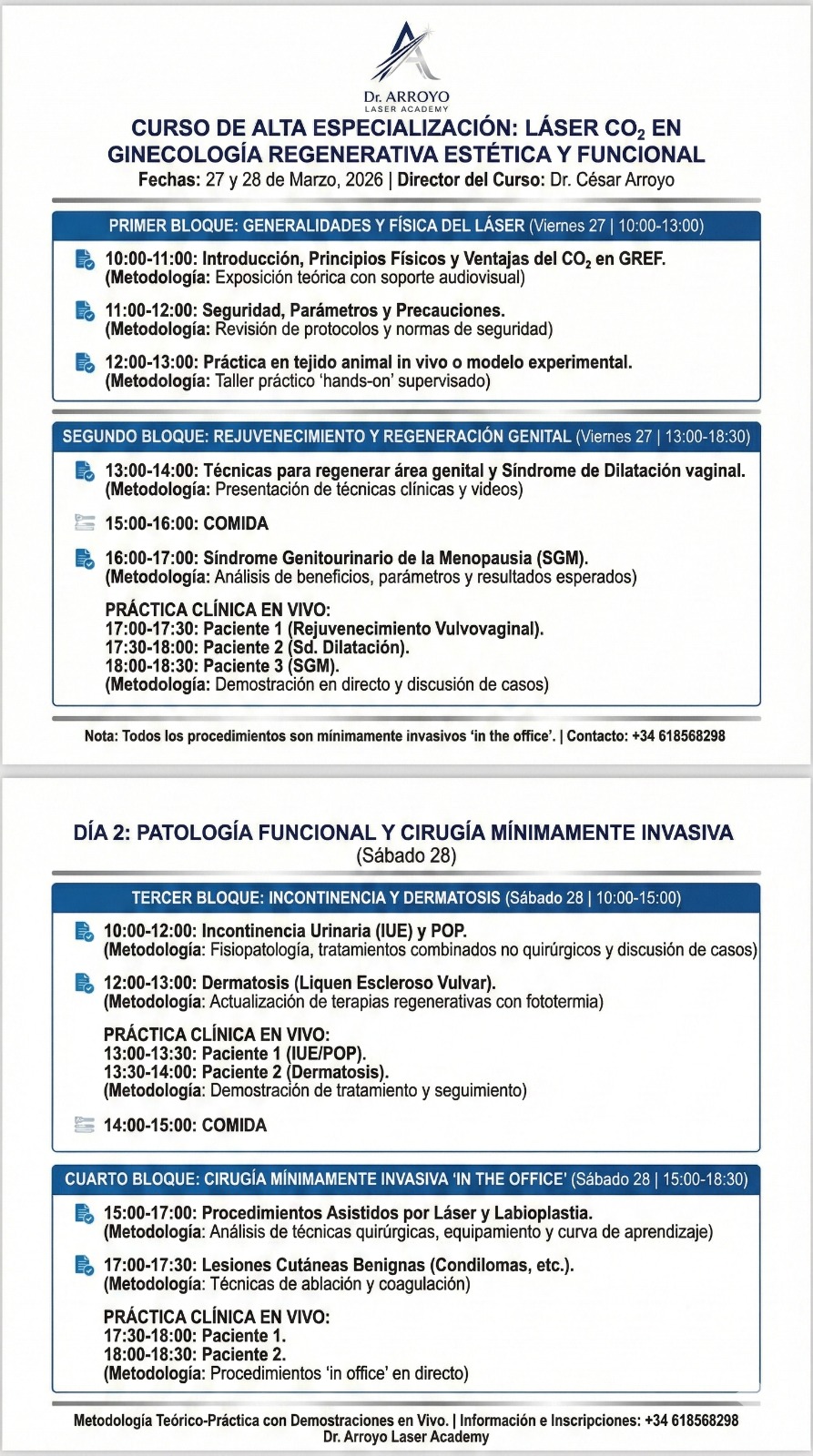 Programa del curso de GREF